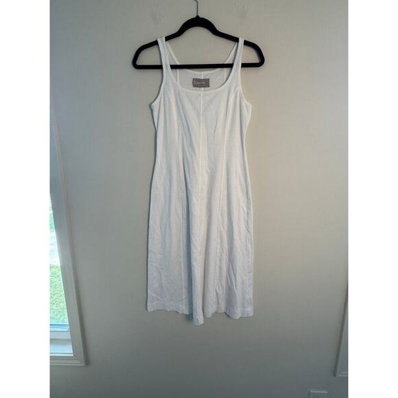 Everlane Women’s White Luxe Cotton Seamed Tank Dress Size S 100% Cotton - Picture 5 of 7